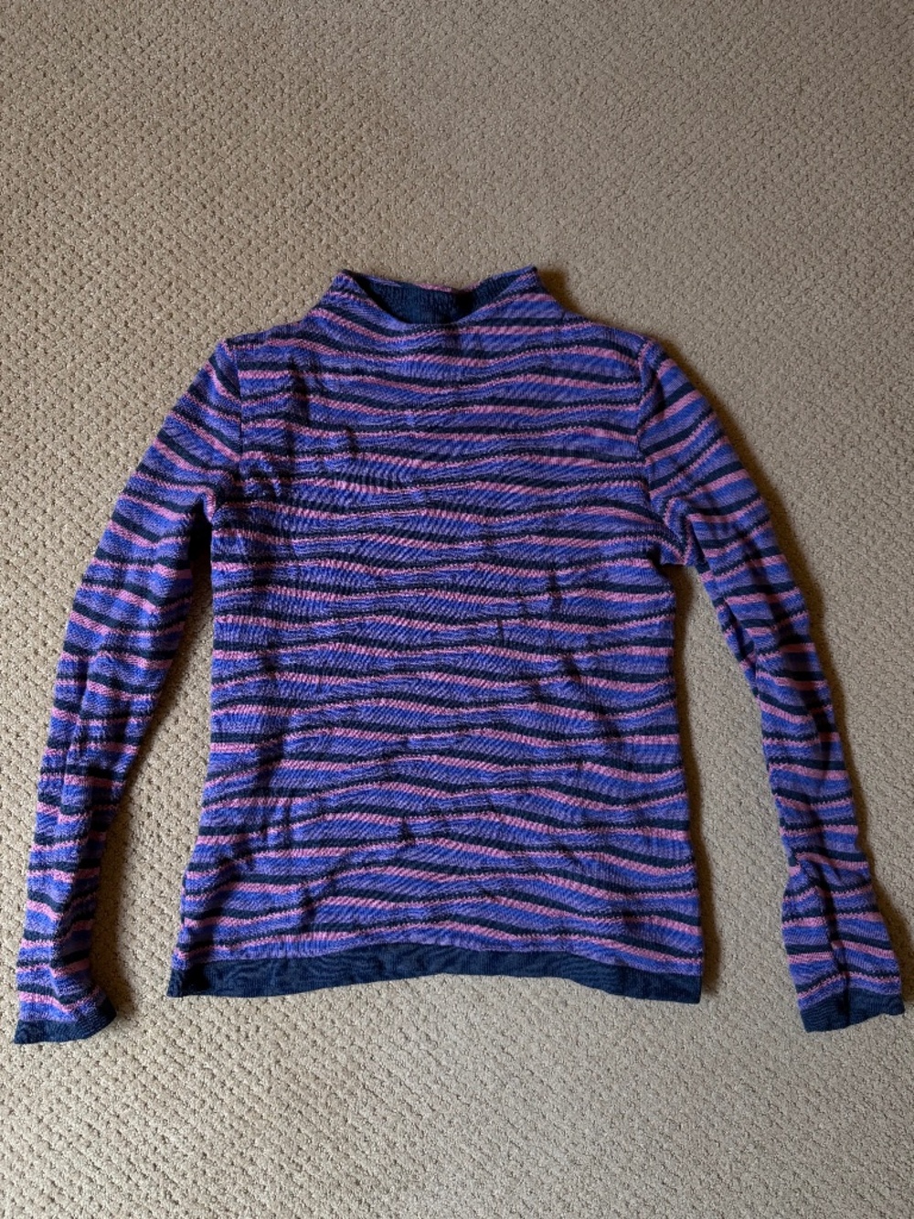 Purple and Pink Trippy Mockneck Sweater (Koret)
